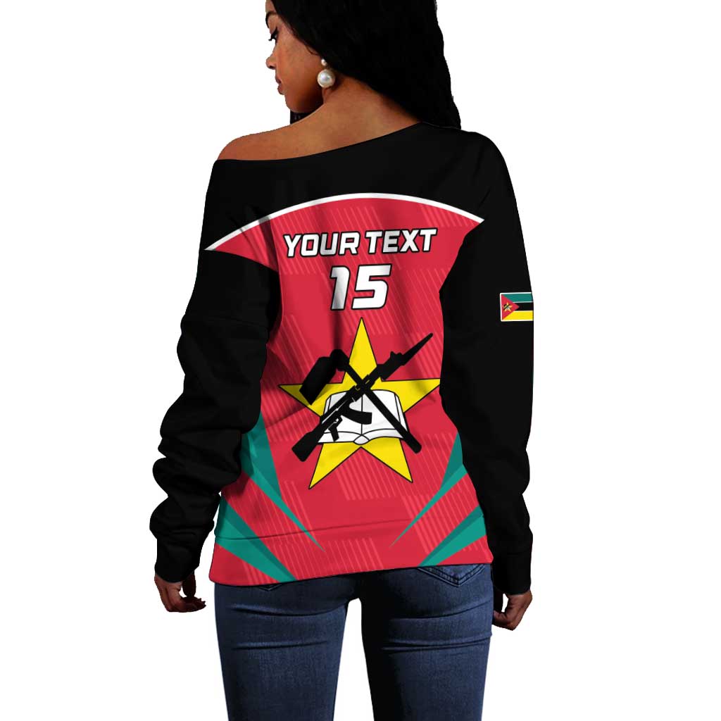 Afro Mozambique Football Custom Off Shoulder Sweater Go Os Mambas LT15