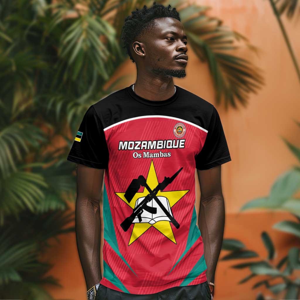 Afro Mozambique Football Custom T shirt Go Os Mambas LT15
