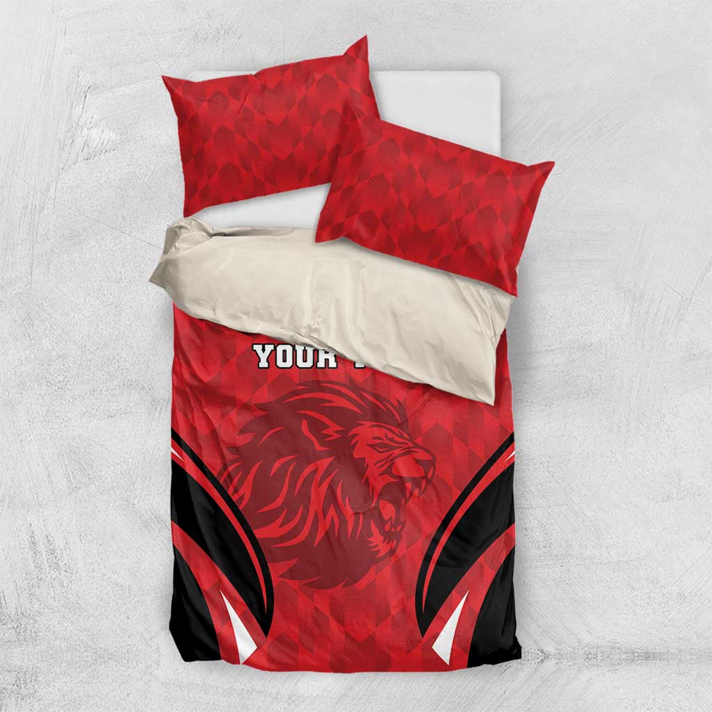 Afro Libya Football Custom Bedding Set Barbary Lion - Sporty Style LT15