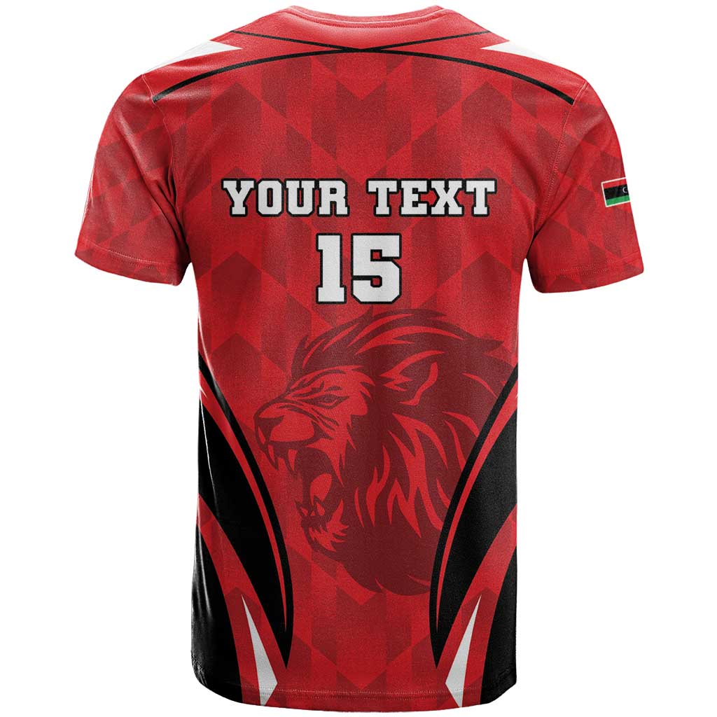 Afro Libya Football Custom T shirt Barbary Lion - Sporty Style LT15