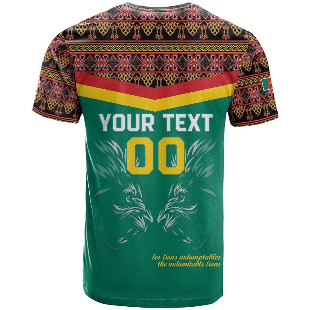 Custom Cameroun Football T shirt Allez Les Lions Indomptables LT15