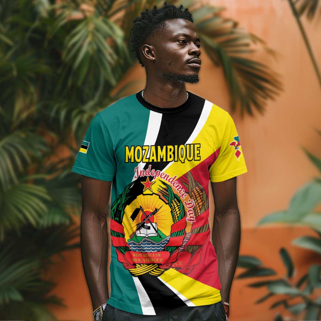 Personalized Mozambique Independence Day T shirt Coat Of Arms - Flag Style LT15