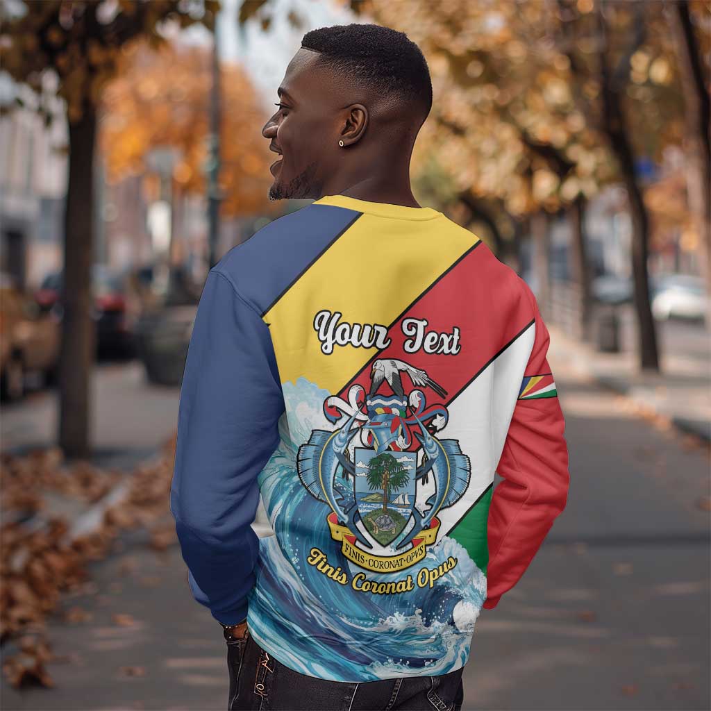 Personalised Afro Seychelles Sweatshirt Sailfish With Coat Of Arms LT15