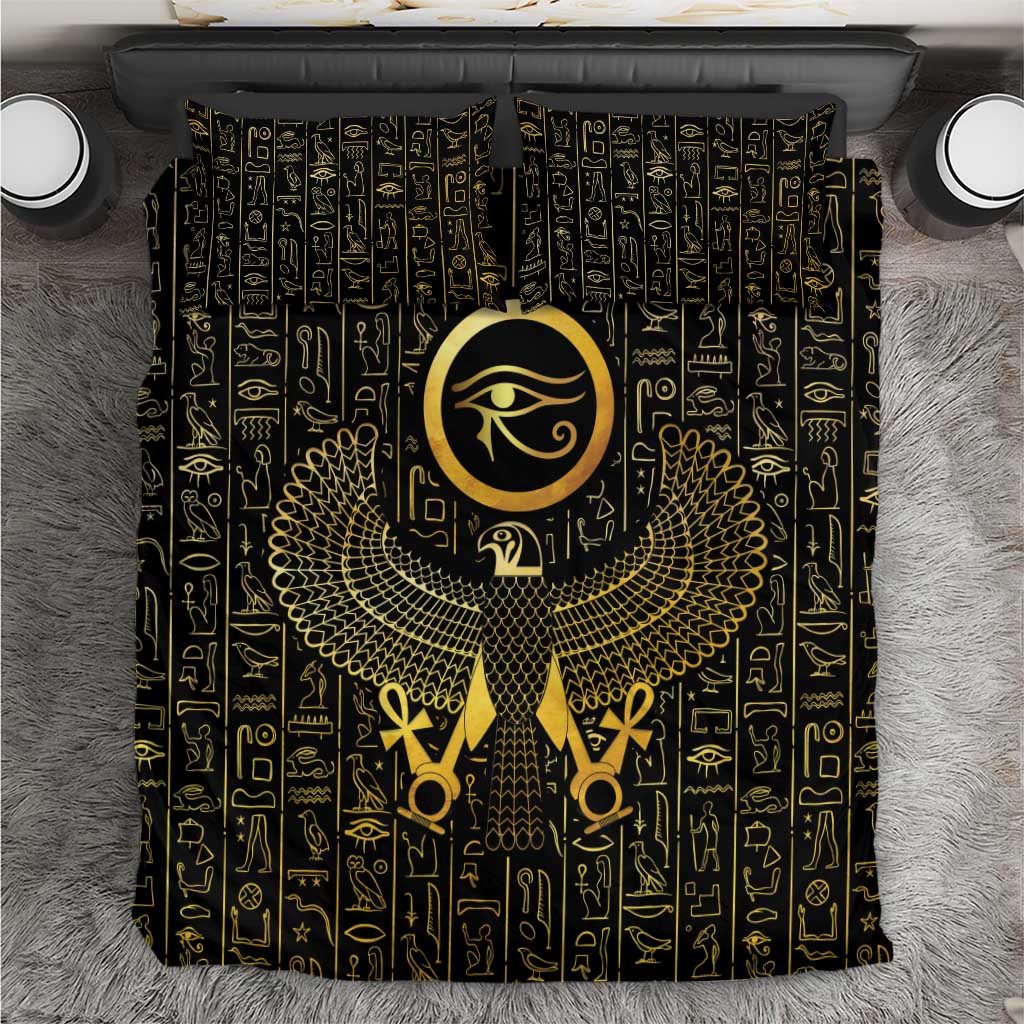 Ancient Egyptian Bedding Set Horus Falcon God LT15