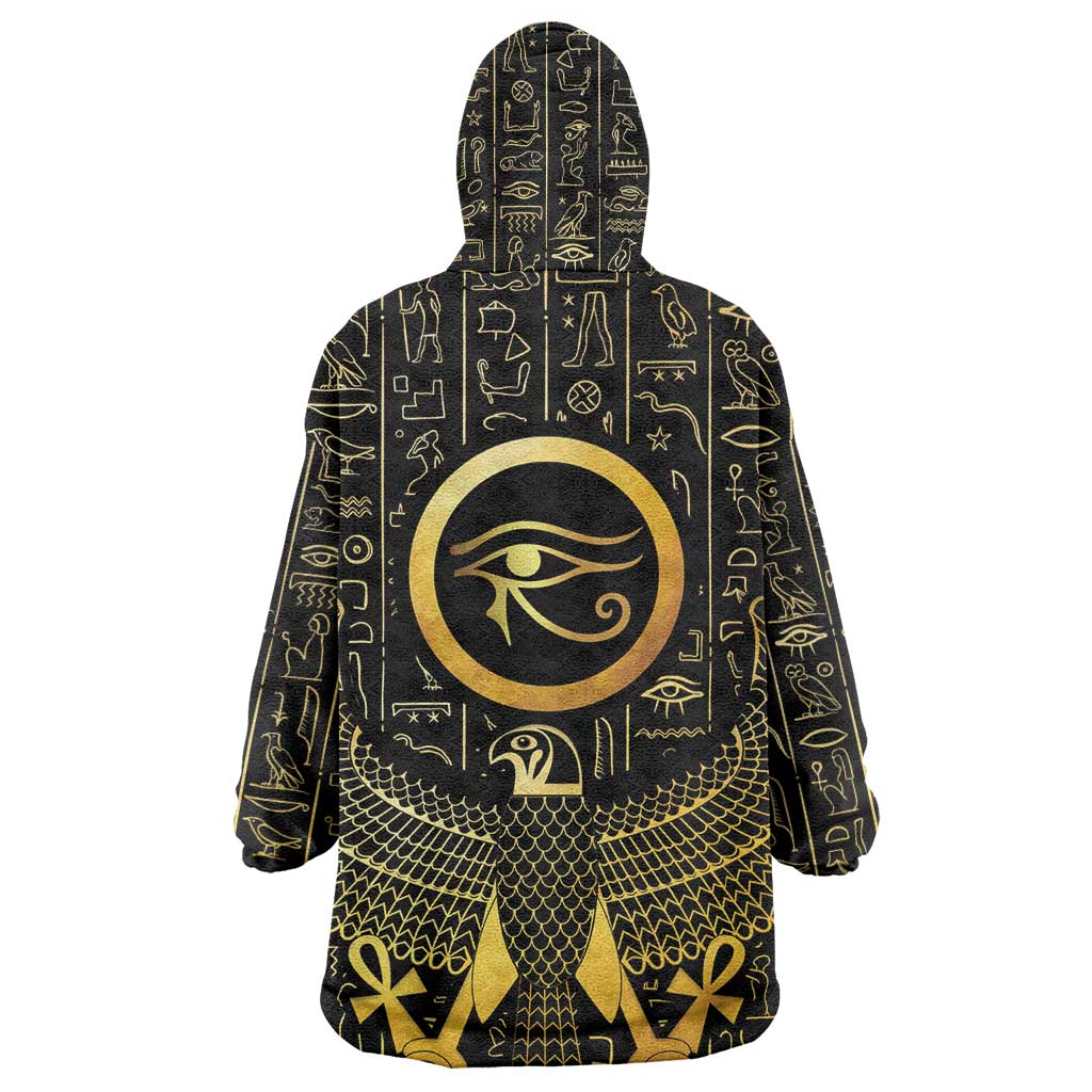 Ancient Egyptian Wearable Blanket Hoodie Horus Falcon God LT15