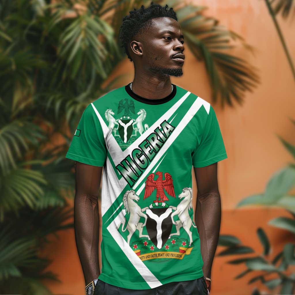 Nigeria Coat Of Arms Sporty Style T shirt LT15