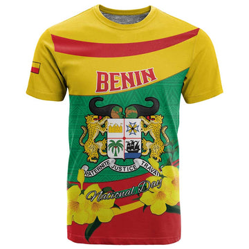 Personalized Happy Benin National Day T shirt Fraternite Justice Travail LT15
