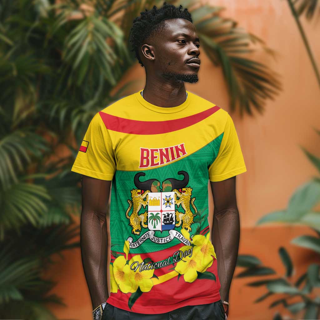 Personalized Happy Benin National Day T shirt Fraternite Justice Travail LT15