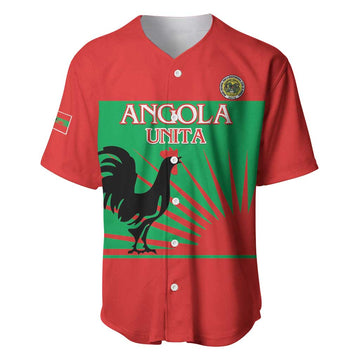 Personalized Angola Baseball Jersey UNITA  Party Flag Style LT15