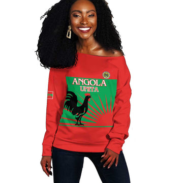 Personalized Angola Off Shoulder Sweater UNITA  Party Flag Style LT15