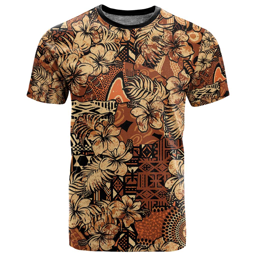Afro Hibiscus Tropical T shirt African Pattern LT15