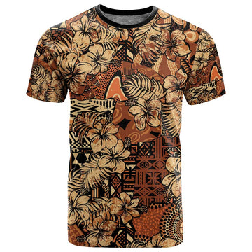 Afro Hibiscus Tropical T shirt African Pattern LT15