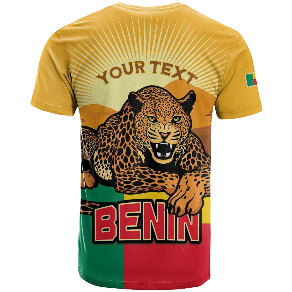 Personalised Afro Benin Leopard T shirt Stay True - Stay Wild LT15
