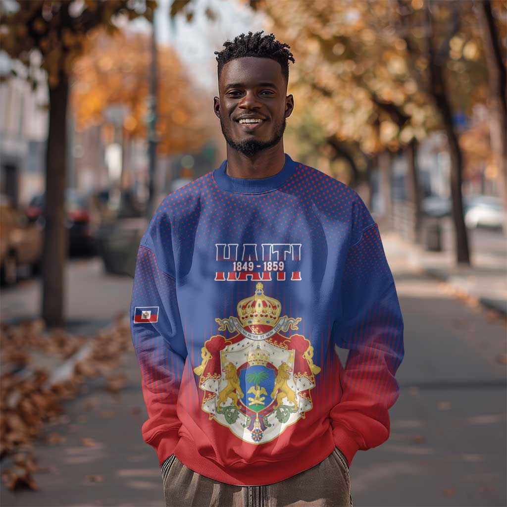 Personalized Anpi an Ayiti Sweatshirt Imperial Coat Of Arms Flag Style LT15