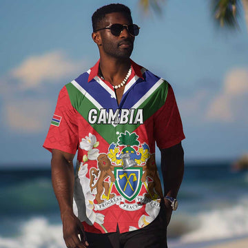 Personalized Gambia Hawaiian Shirt Coat Of Arms - African Pattern LT15
