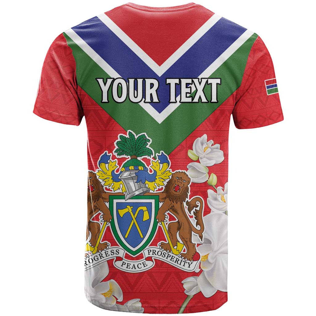 Personalized Gambia T shirt Coat Of Arms - African Pattern LT15
