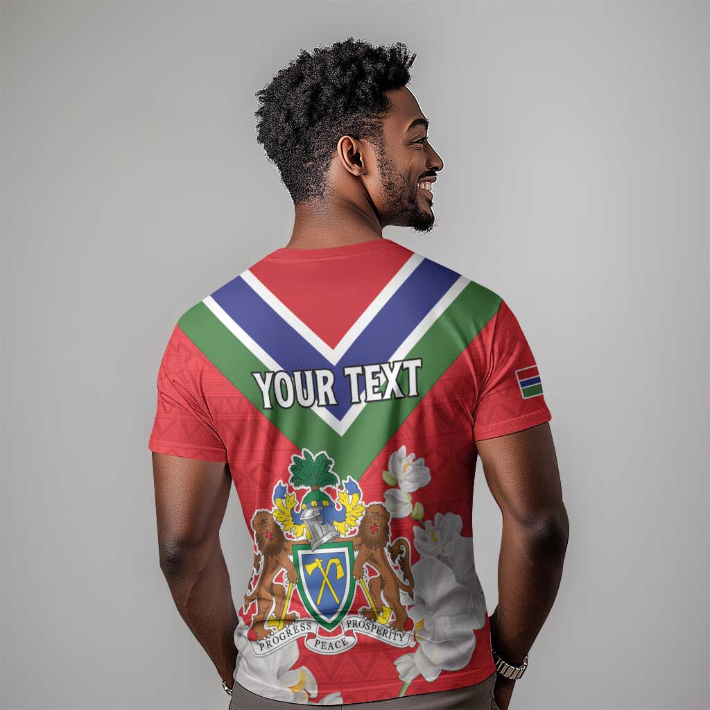 Personalized Gambia T shirt Coat Of Arms - African Pattern LT15