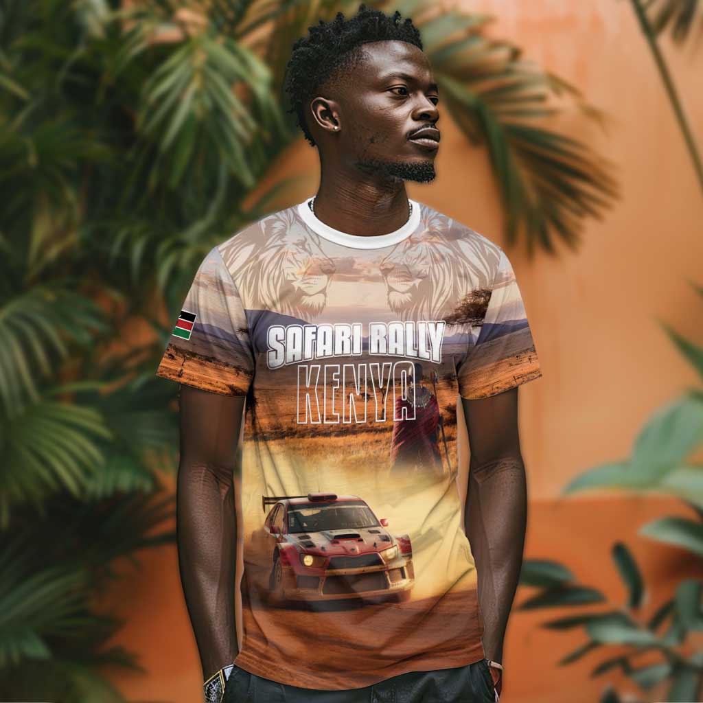 Personalized Kenya Safari Racing Car T shirt Come On Kenyan LT15