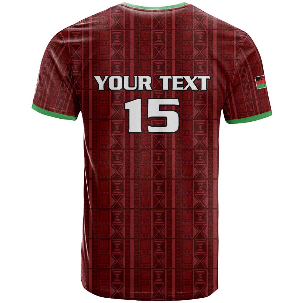 Custom Malawi Football T shirt Go Champions - Red LT15