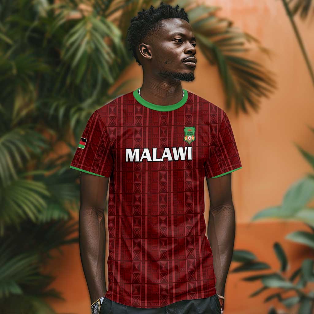 Custom Malawi Football T shirt Go Champions - Red LT15
