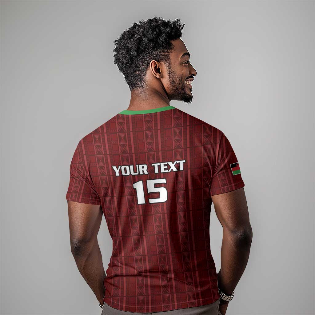 Custom Malawi Football T shirt Go Champions - Red LT15