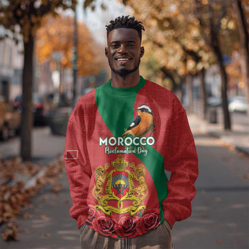 Personalised Afro Morocco Sweatshirt Happy Proclamation Day - African Pattern LT15