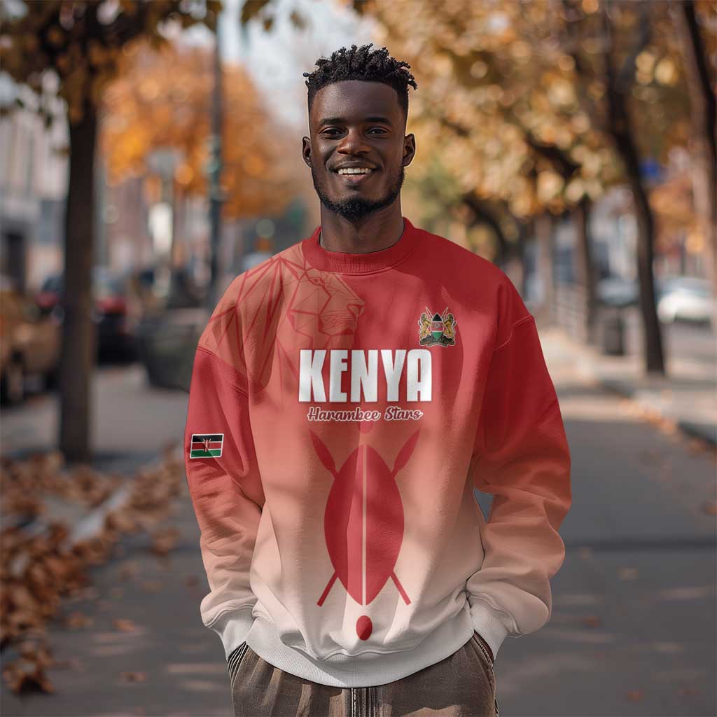 Kenya Football Custom Sweatshirt Go Harambee Stars Go LT15