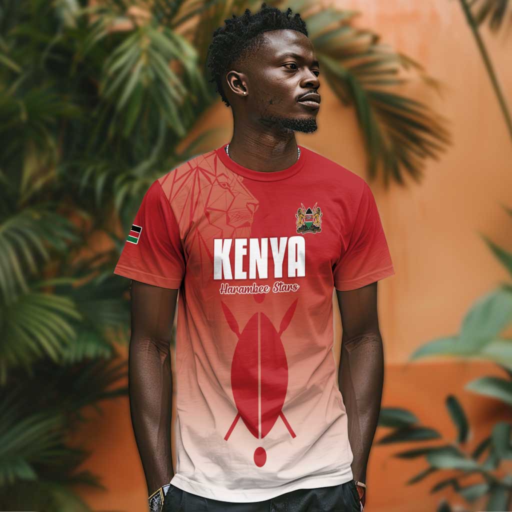 Kenya Football Custom T shirt Go Harambee Stars Go LT15