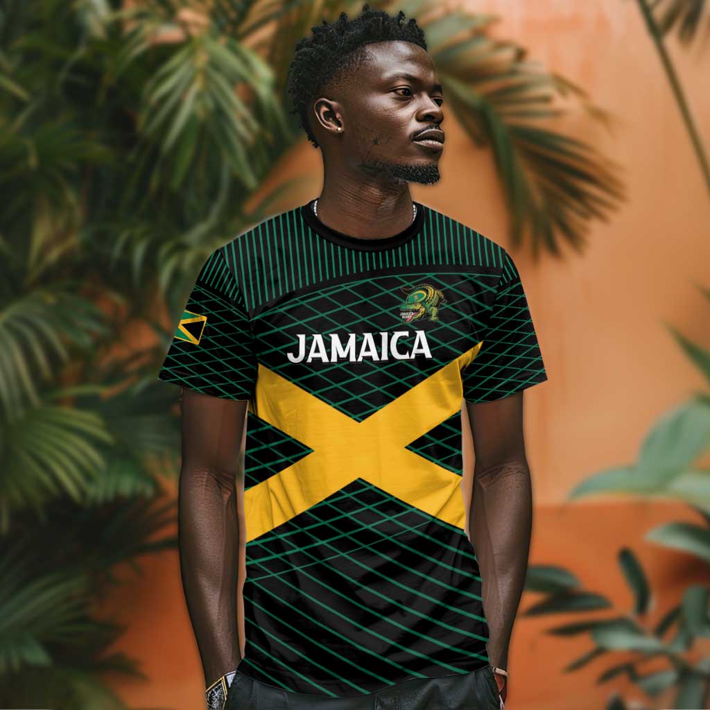 Jamaica Rugby Custom T shirt Go Champions LT15