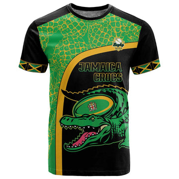 Jamaica Rugby Custom T shirt Go Champions - Pineapple Pattern LT15