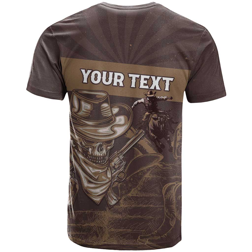 Personalised Skull Cowboy T shirt Wild West Reborn LT15