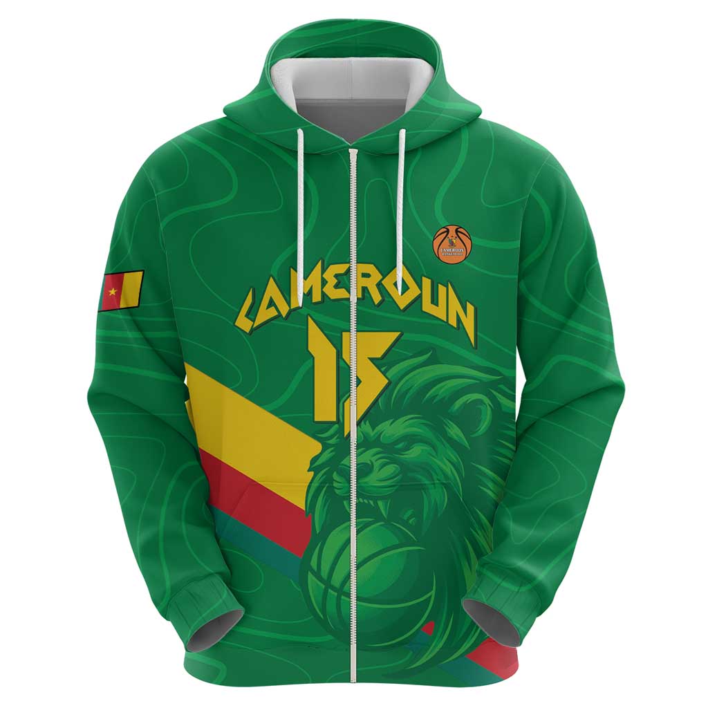Custom Cameroon Basketball Hoodie Go Champions Indomitable Lions LT15