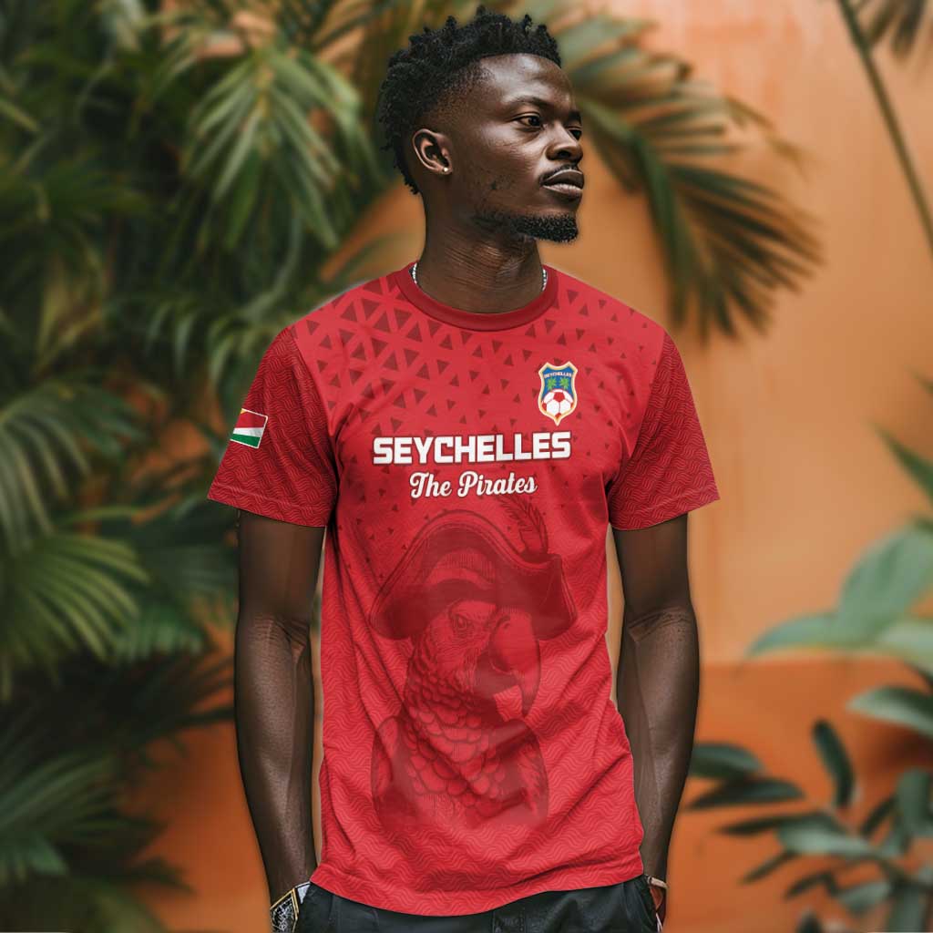 Custom Afro Seychelles Football T shirt Pirate Parrot LT15