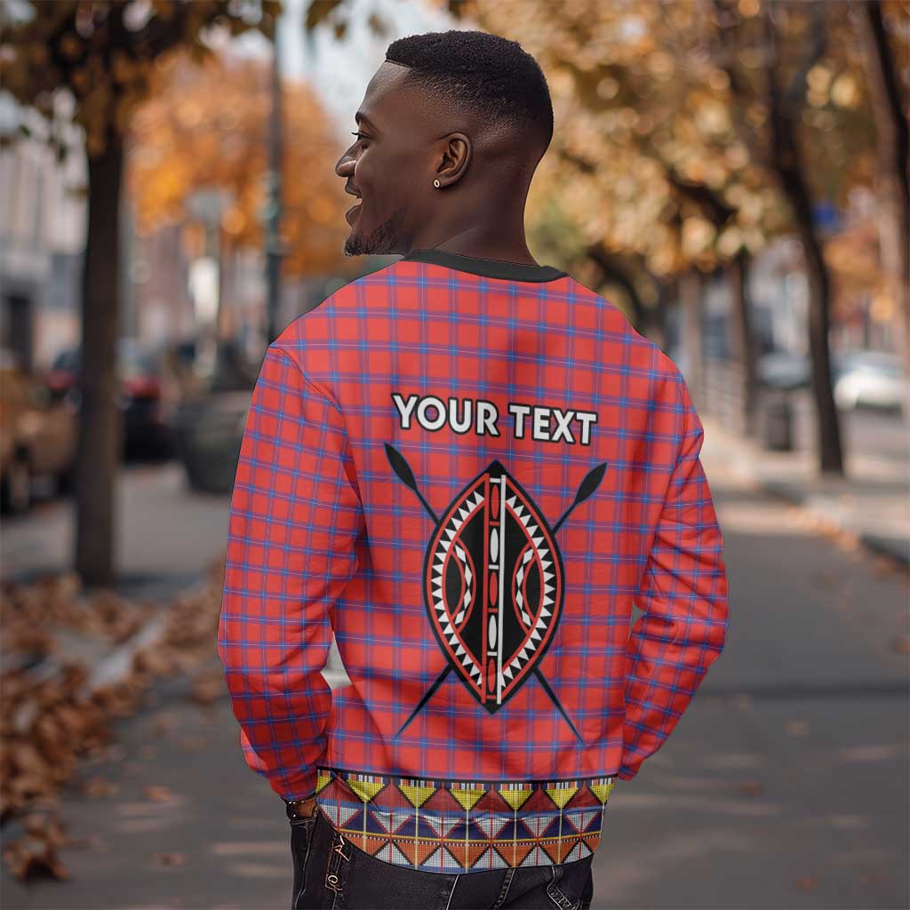 Afro Kenya Maasai Shuka Personalized Sweatshirt Maasai Shield Mix Dashiki LT15