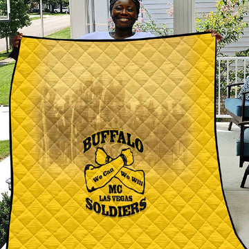 Buffalo Soldier Quilt African American Heroes - Yellow LT15