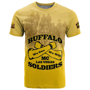 Personalized Buffalo Soldier T shirt African American Heroes - Yellow LT15