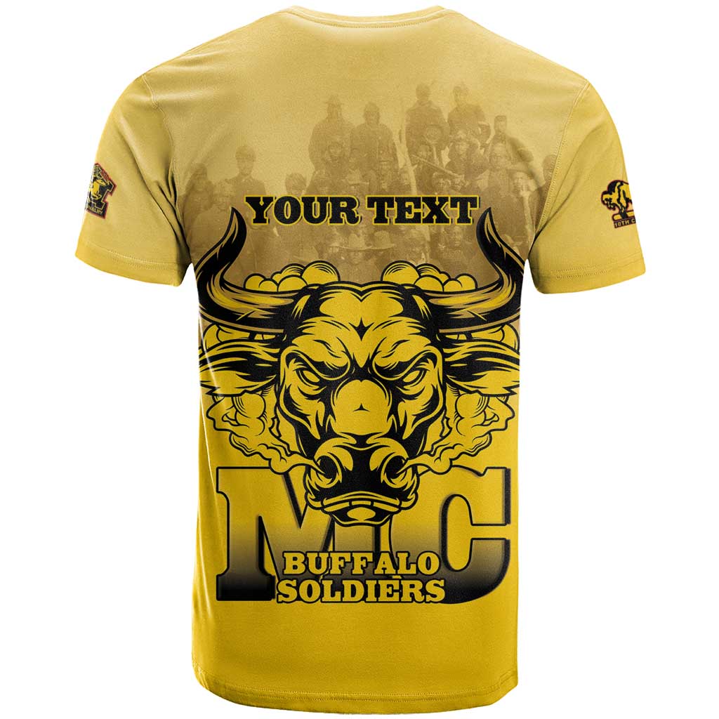 Personalized Buffalo Soldier T shirt African American Heroes - Yellow LT15