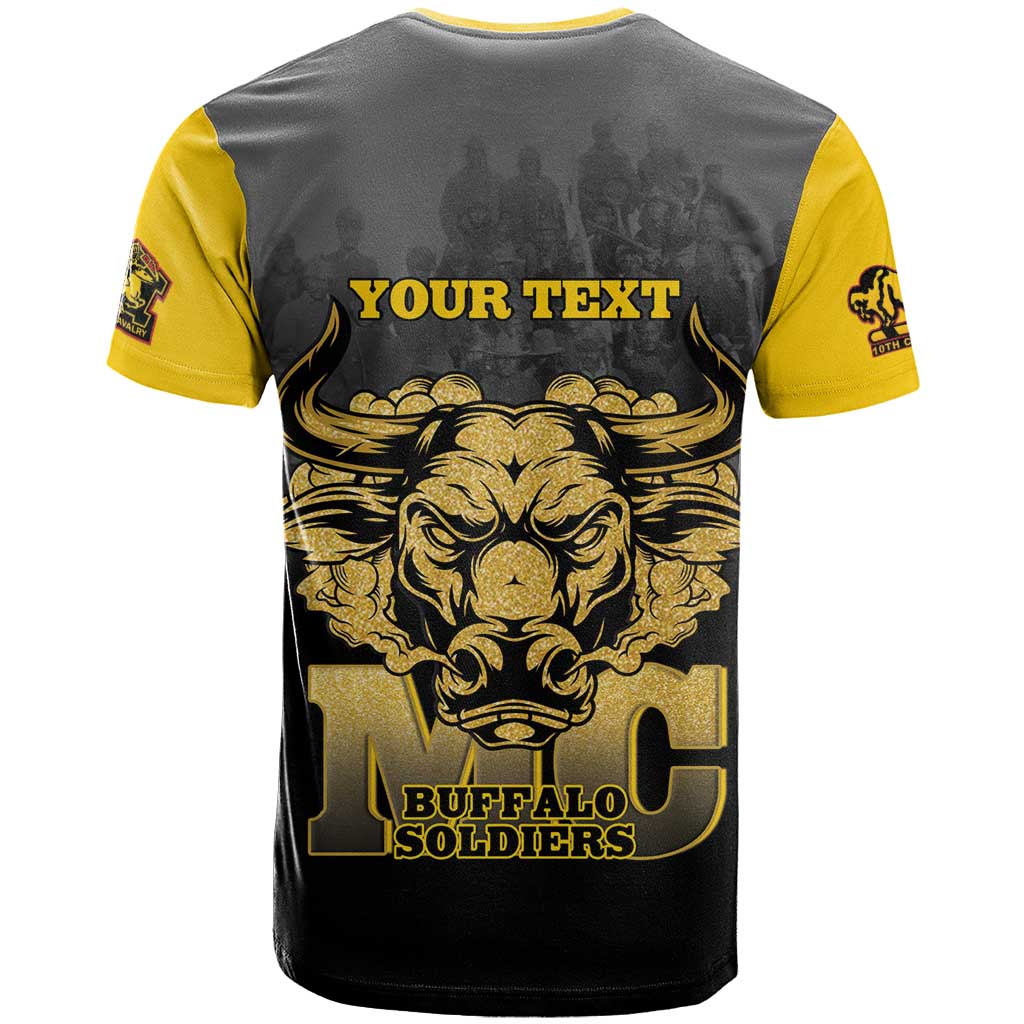 Personalized Buffalo Soldier T shirt African American Heroes - Black LT15
