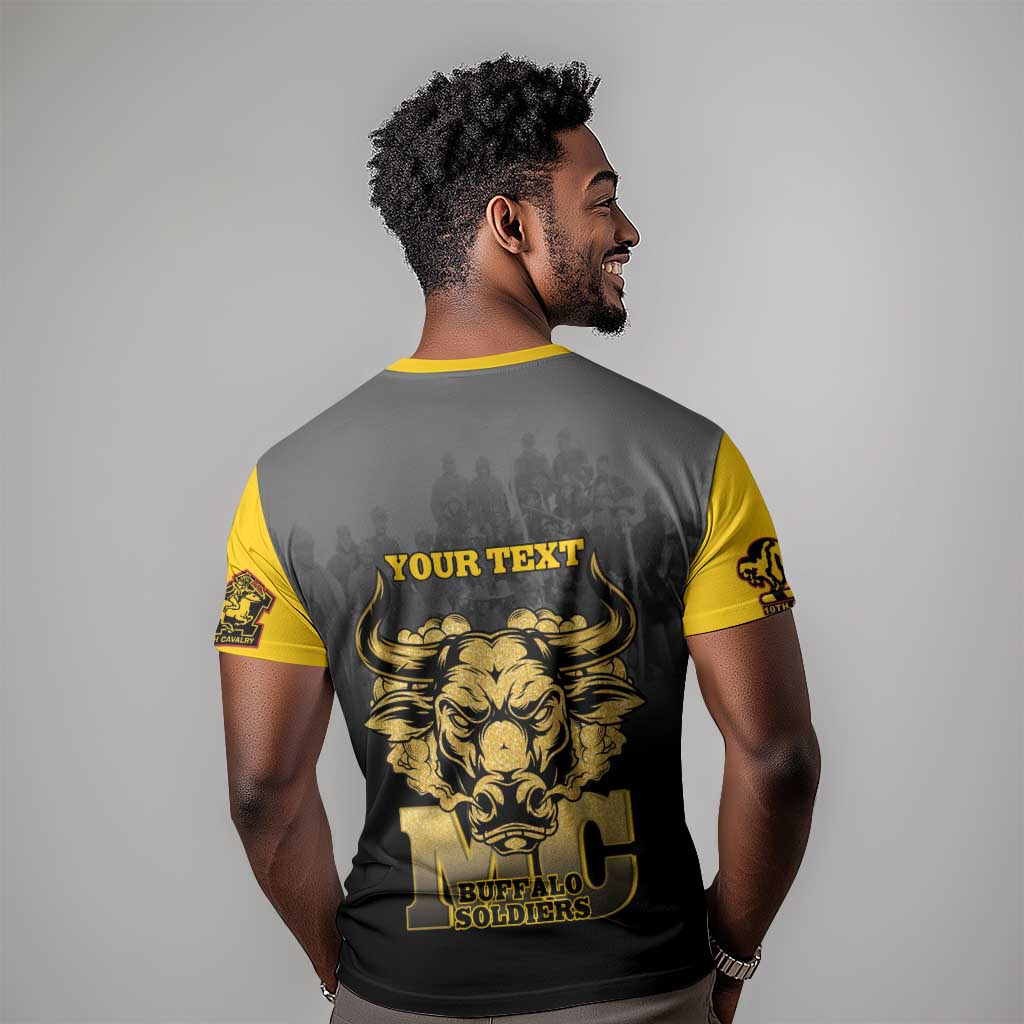 Personalized Buffalo Soldier T shirt African American Heroes - Black LT15