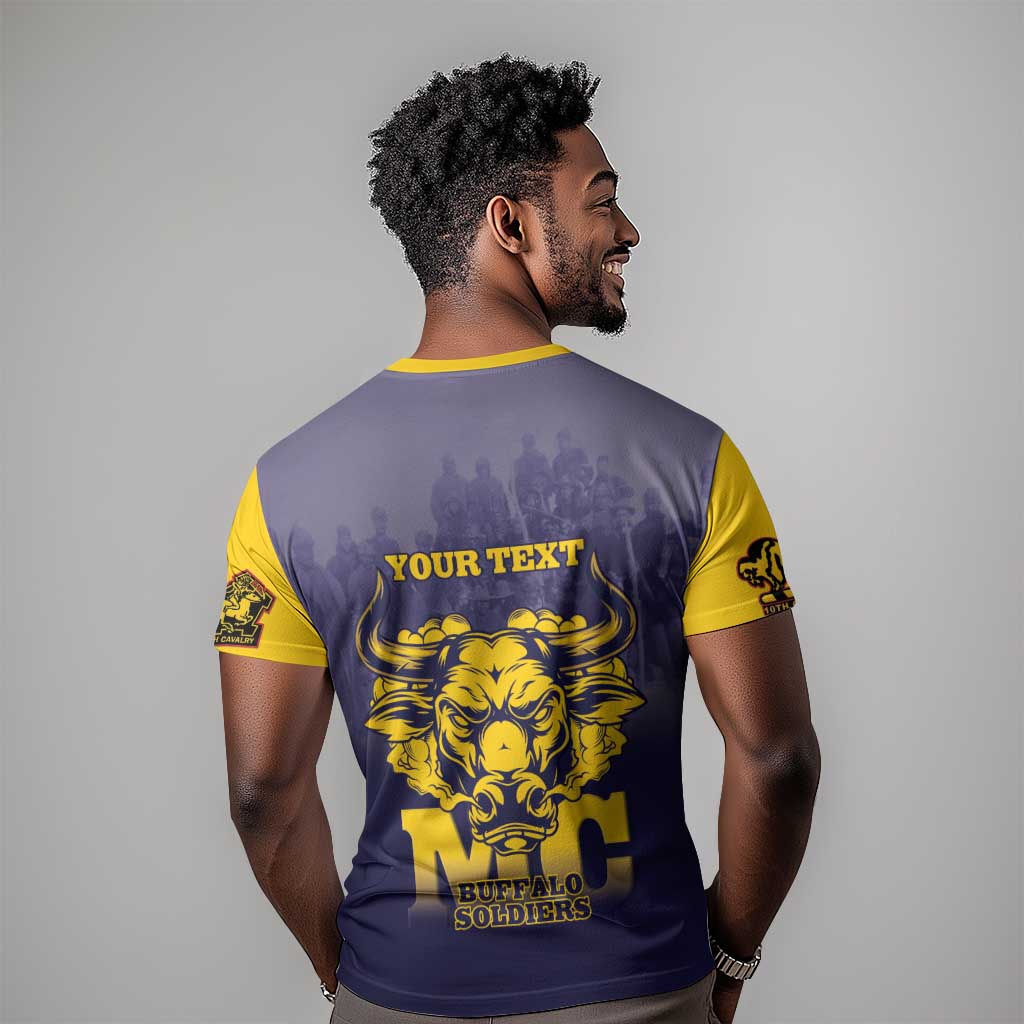 Personalized Buffalo Soldier T shirt African American Heroes - Navy Blue LT15