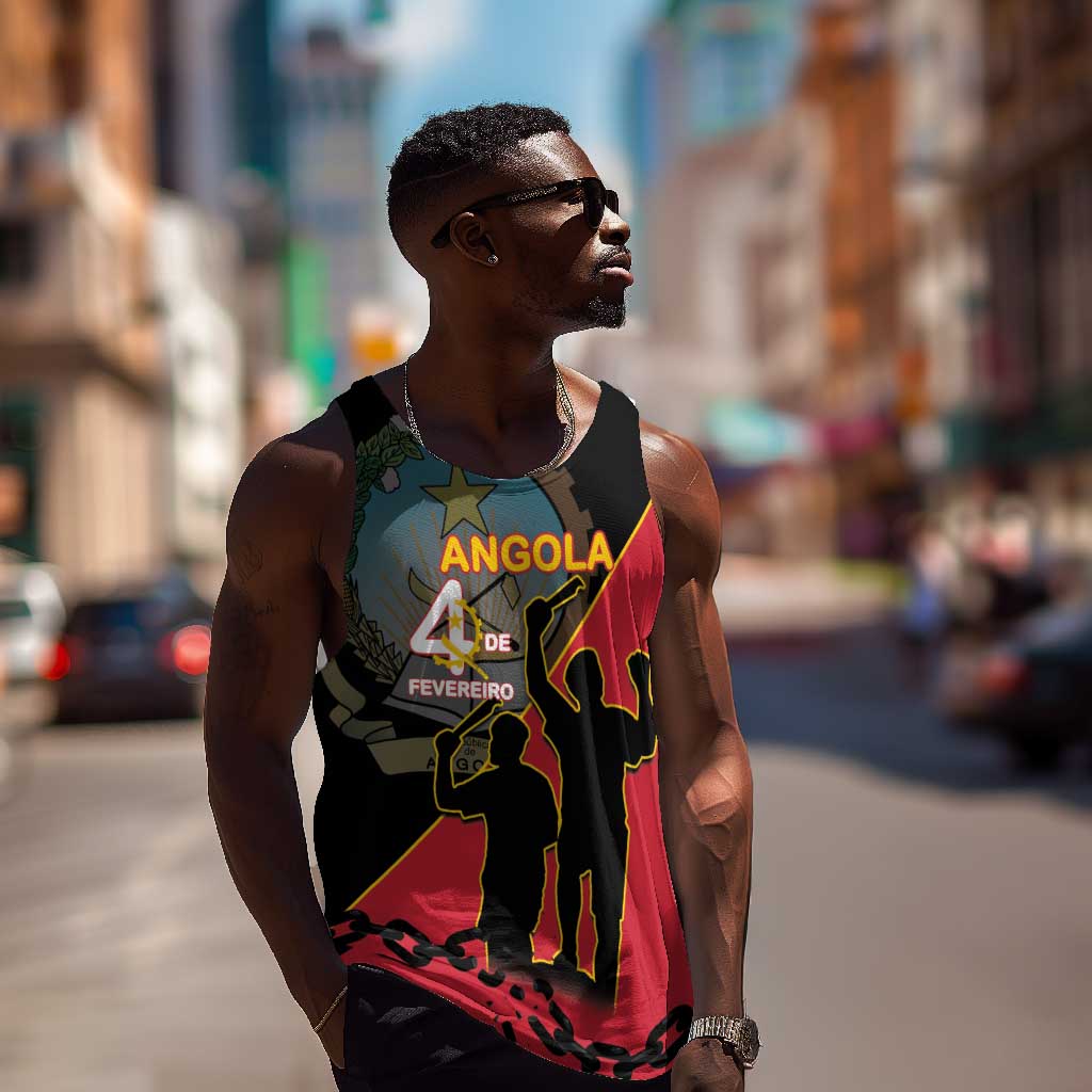 Personalized 4 De Fevereiro Angola Men Tank Top Coat Of Arms Style LT15