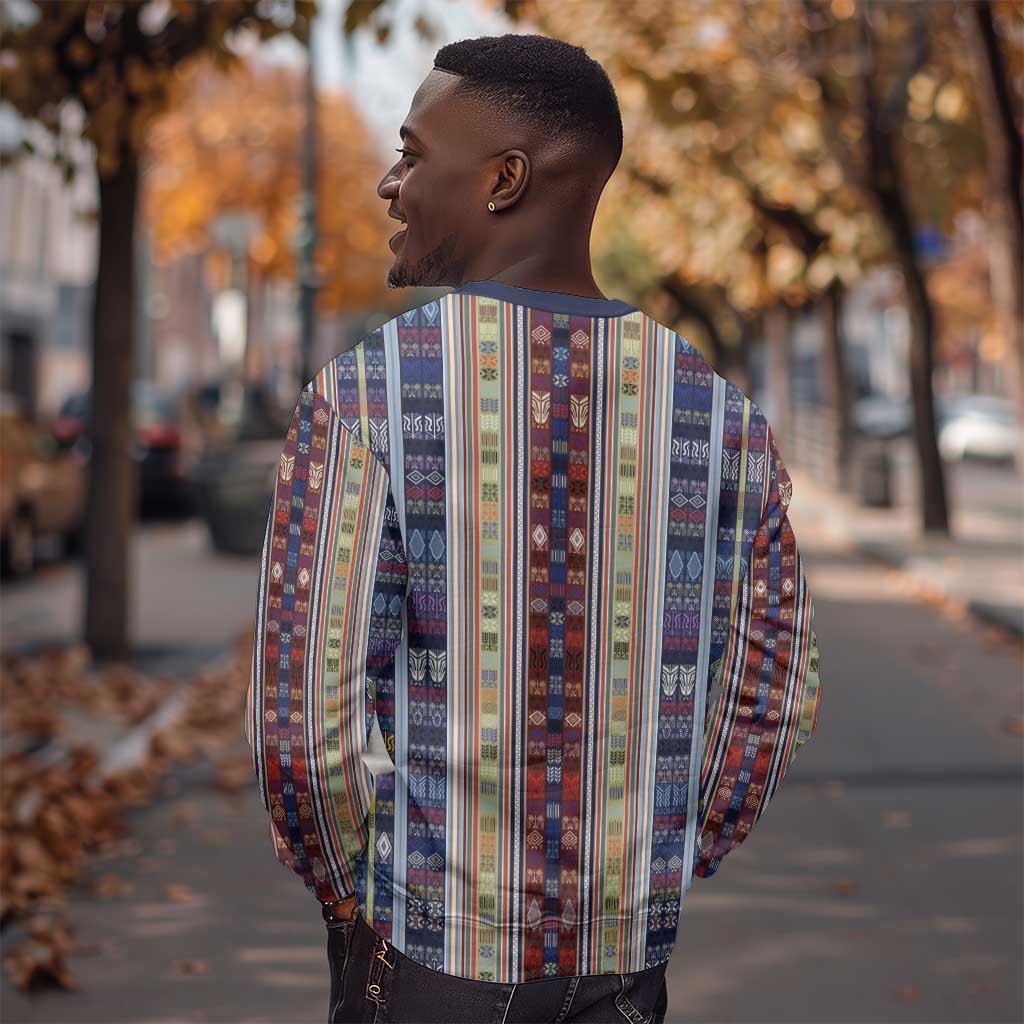 Lamba Mpanjaka Malagasy Traditional Pattern Sweatshirt LT15