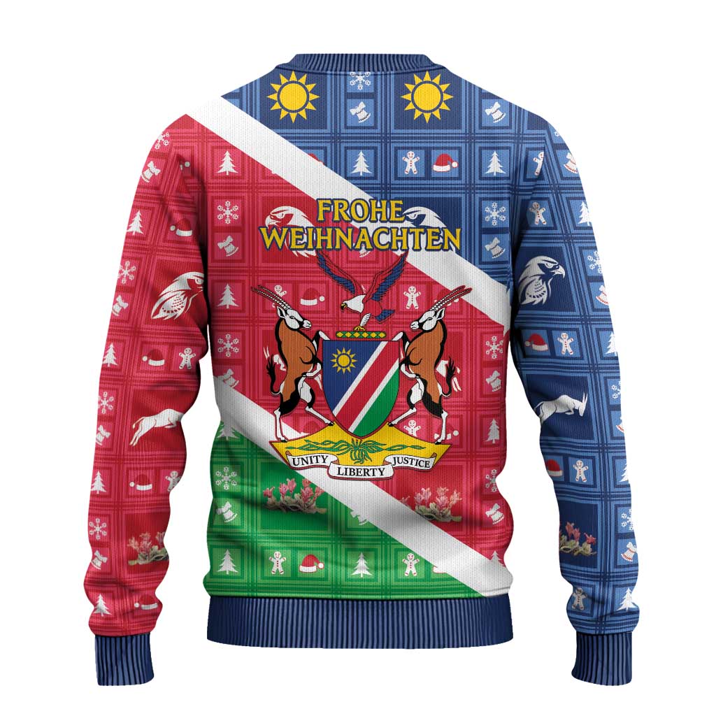 Afro Namibia Ugly Christmas Sweater Coat Of Arms Christmas Style LT15