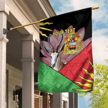 Personalized Africa Malawi Garden Flag Thomsons Gazelle With Lotus LT15