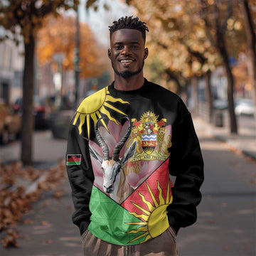 Personalized Africa Malawi Sweatshirt Thomsons Gazelle With Lotus LT15