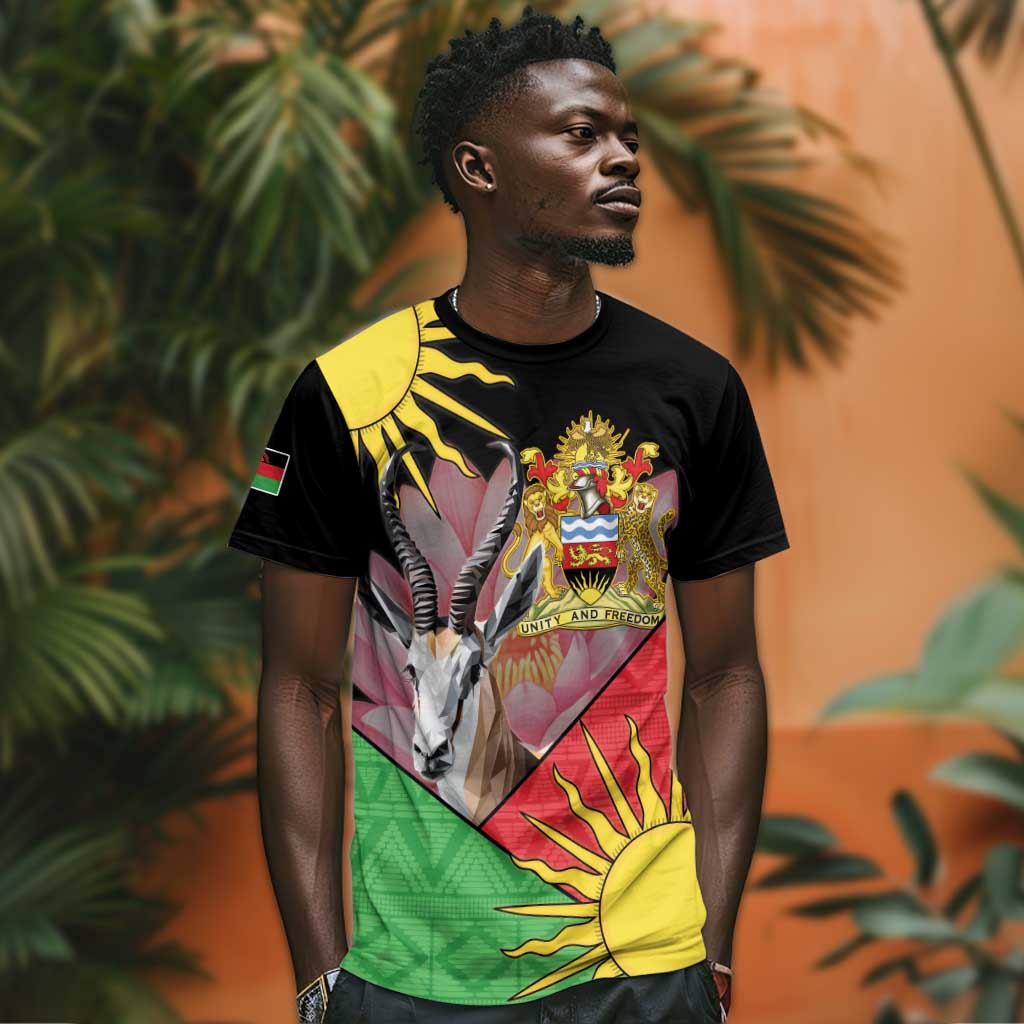 Personalized Africa Malawi T shirt Thomsons Gazelle With Lotus LT15