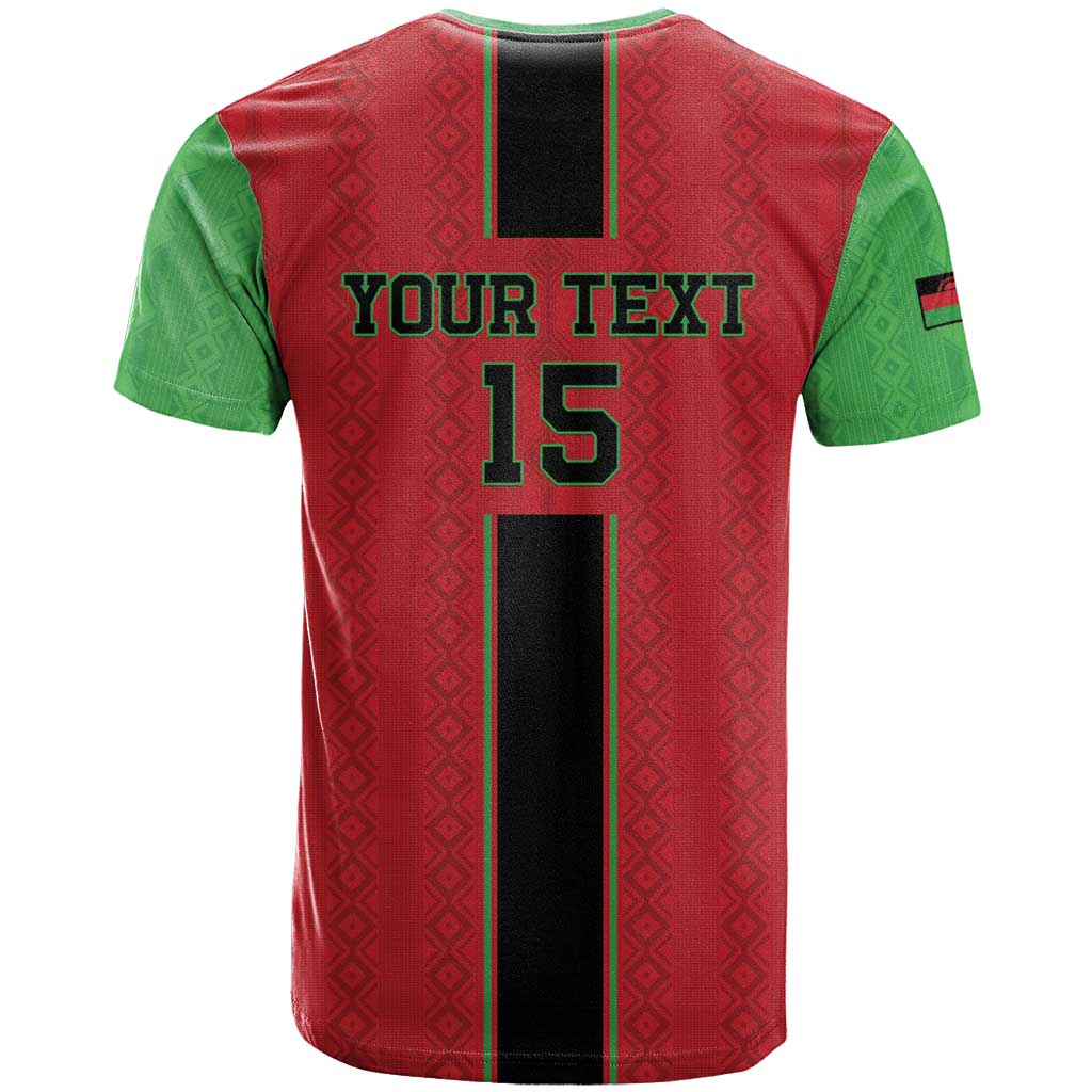 Custom Afro Malawi Football T shirt Go Champions - African Pattern LT15