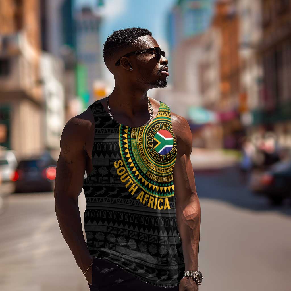 Personalised South Africa African Tribal Pattern Men Tank Top Chest Arm Tattoo LT15