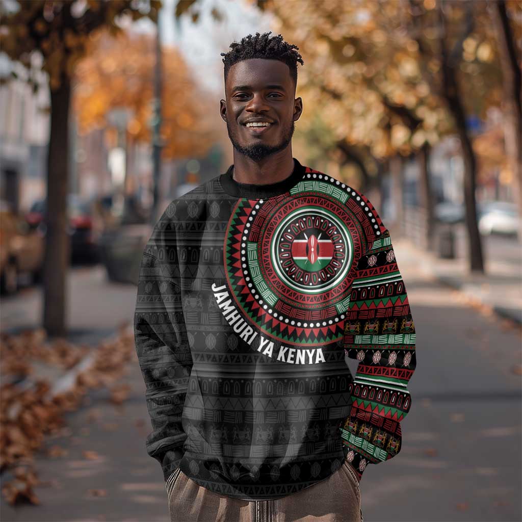 Personalised Kenya African Tribal Pattern Sweatshirt Chest Arm Tattoo LT15