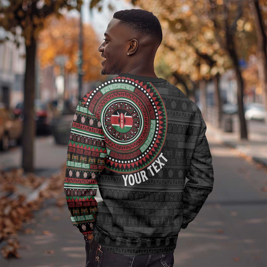Personalised Kenya African Tribal Pattern Sweatshirt Chest Arm Tattoo LT15